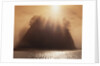 Sun Beams Breaking through Fog over Sea Stack by Anonymous