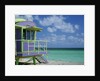 Lifeguard Tower Along South Beach by Anonymous