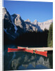Red Canoes on Moraine Lake by Anonymous