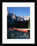 Red Canoes on Moraine Lake by Anonymous