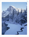 Merced River and Half Dome in Winter by Anonymous