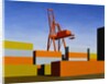 Containers with Crane by Mary Iverson