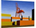 Containers with Crane by Mary Iverson
