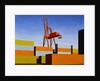 Containers with Crane by Mary Iverson