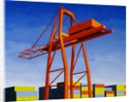 Crane with Containers by Mary Iverson