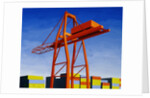 Crane with Containers by Mary Iverson