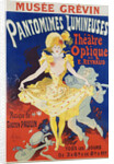 French Poster for Early Motion Picture Pantommes Lumineuses by Jules Cheret