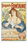 Brasserie de la Fontaine Poster by Artigue
