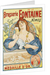 Brasserie de la Fontaine Poster by Artigue