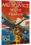 Join the Air Service and Serve in France Recruiting Poster by J. Paul Verrees