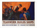 Teamwork Builds Ships Poster by William Dodge Stevens