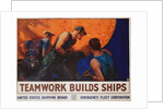 Teamwork Builds Ships Poster by William Dodge Stevens