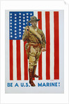 Be a U.S Marine! Poster by James Montgomery Flagg