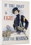 If You Want To Fight! Join the Marines Poster by Howard Chandler Christy