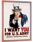 I Want You for the U.S. Army Recruitment Poster by James Montgomery Flagg