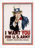 I Want You for the U.S. Army Recruitment Poster by James Montgomery Flagg