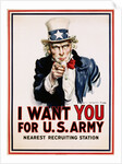 I Want You for the U.S. Army Recruitment Poster by James Montgomery Flagg