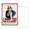 I Want You for the U.S. Army Recruitment Poster by James Montgomery Flagg