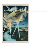 Poster of Russian Biplanes and Zeppelin by Anonymous