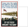 You Are Wanted at the Front, Enlist Today Recruitment Poster by Anonymous