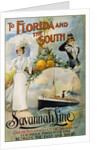 To Florida and the South - Savannah Line Poster by Anonymous