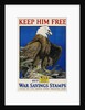 Keep Him Free, Buy War Savings Stamps Poster by Charles Livingston Bull