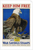 Keep Him Free, Buy War Savings Stamps Poster by Charles Livingston Bull