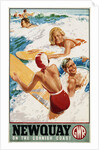Newquay on the Cornish Coast Poster by Alfred Lambart