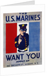 The U.S. Marines Want You Poster by Anonymous