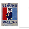 The U.S. Marines Want You Poster by Anonymous