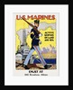 U.S. Marines - Active Service on Land and Sea Recruiting Poster by Anonymous