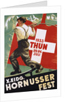 Poster for 1933 "Hornusser Fest" in Thun, Switzerland by Clare