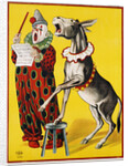 Poster Depicting a Clown and Donkey Singing by Anonymous