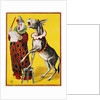 Poster Depicting a Clown and Donkey Singing by Anonymous