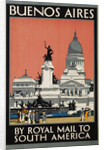 Buenos Aires - By Royal Mail to South America Poster by Kenneth Shoesmith