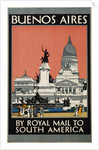 Buenos Aires - By Royal Mail to South America Poster by Kenneth Shoesmith