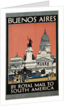 Buenos Aires - By Royal Mail to South America Poster by Kenneth Shoesmith