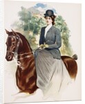 Poster Depicting a Woman Riding Sidesaddle by Thomas Mitchell Peirce