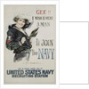 Gee!! I Wish I Were a Man - I'd Join the Navy Recruitment Poster by Howard Chandler Christy