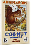 Adkin & Sons: Cob-Nut Tobacco Foil Packets Poster by Anonymous