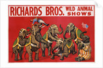 Richards Bros. Wild Animal Shows Poster by Anonymous