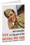 And Remember USO Is a Big Part of the National War Fund Poster by Howard Scott