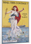Shall This Continue? Join the Navy Recruitment Poster by Anonymous