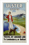 Ulster Invites Travel by Anchor Line Poster by Anonymous
