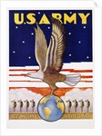 U.S. Army, at Home Abroad Recruitment Poster by Tom Woodburn