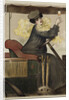 Poster with Woman in Vintage Automobile Holding Up Sherry Glass by Ramon Casas Carbo