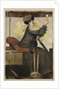 Poster with Woman in Vintage Automobile Holding Up Sherry Glass by Ramon Casas Carbo