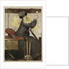 Poster with Woman in Vintage Automobile Holding Up Sherry Glass by Ramon Casas Carbo