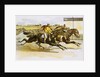 Late 19th Century Poster of Racehorses Crossing the Finish Line by Anonymous