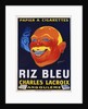 Riz Bleu - Charles Lacroix Cigarette Paper Advertisement Poster by Galicello